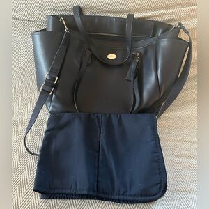 Coach Navy Leather Baby Laptop Bag